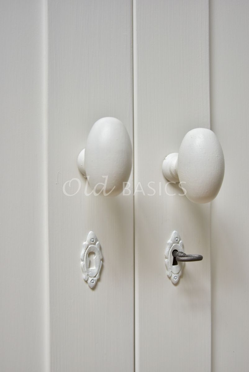 Detail van Kast Eva, 2 deuren, RAL9010, wit, materiaal hout